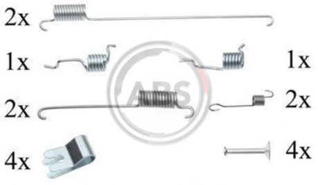 Монтажний набір гальмівних колодок A.B.S. 0829Q