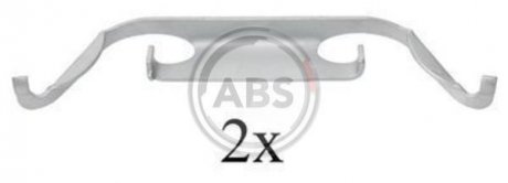 Комплектующие, колодки дискового тормоза A.B.S. 1222Q (фото 1)