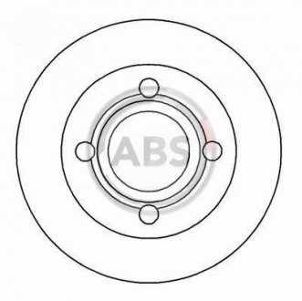 Тормозной диск задний. Audi 100 (82-91) A.B.S. 16068 (фото 1)