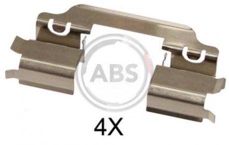 Комплектующие, колодки дискового тормоза A.B.S. 1654Q (фото 1)