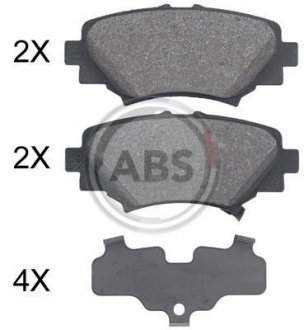 Комплект тормозных колодок, дисковый тормоз A.B.S. 35032
