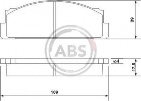 Тормозные колодки, дисковый тормоз (набор) A.B.S. 36004 (фото 1)