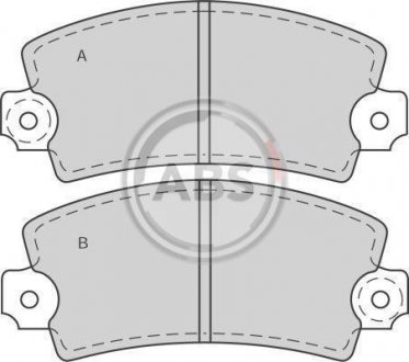 Комплект тормозных колодок, дисковый тормоз A.B.S. 360422 (фото 1)