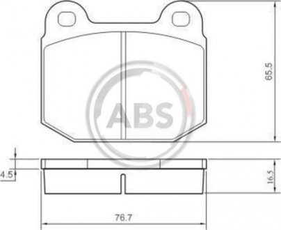 Комплект тормозных колодок, дисковый тормоз A.B.S. 36090