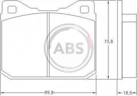 Комплект тормозных колодок, дисковый тормоз A.B.S. 36104 (фото 1)