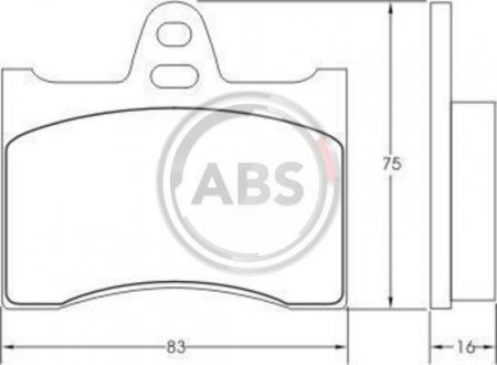 Тормозные колодки, дисковый тормоз (набор) A.B.S. 36110 (фото 1)
