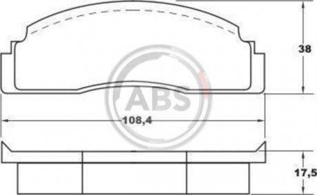 Тормозные колодки, дисковый тормоз (набор) A.B.S. 36113 (фото 1)