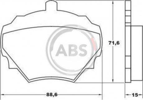 Тормозные колодки, дисковый тормоз (набор) A.B.S. 36125 (фото 1)