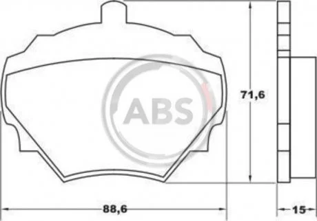 Гальмівні колодки, дискове гальмо (набір) A.B.S. 36125
