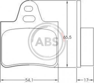 Комплект тормозных колодок, дисковый тормоз A.B.S. 36129 (фото 1)