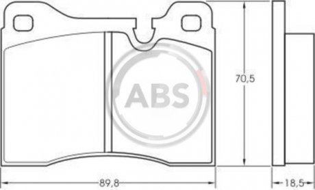 Тормозные колодки, дисковый тормоз (набор) A.B.S. 36133 (фото 1)