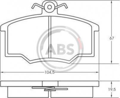 Комплект тормозных колодок, дисковый тормоз A.B.S. 36138 (фото 1)