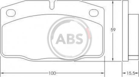 Комплект тормозных колодок, дисковый тормоз A.B.S. 36145 (фото 1)