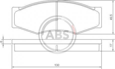 Гальмівні колодки, дискове гальмо (набір) A.B.S. 36168 (фото 1)