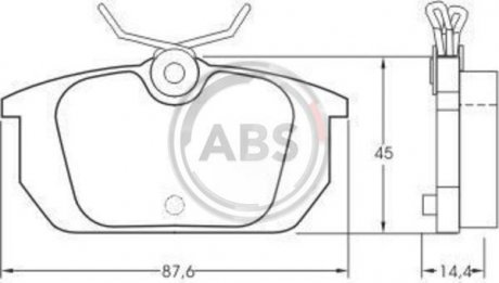 Комплект тормозных колодок, дисковый тормоз A.B.S. 36188 (фото 1)