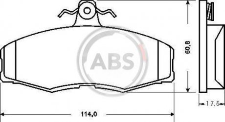 Тормозные колодки, дисковый тормоз (набор) A.B.S. 36516