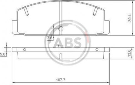 Комплект тормозных колодок, дисковый тормоз A.B.S. 36571