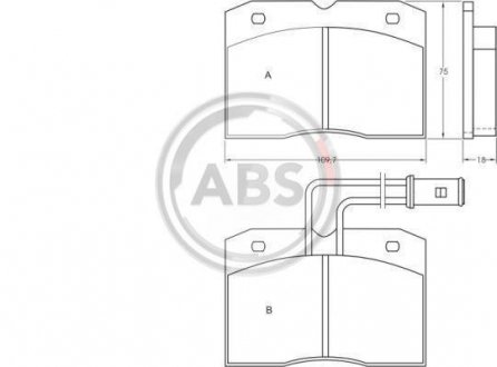 Тормозные колодки, дисковый тормоз (набор) A.B.S. 36597 (фото 1)