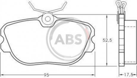 Тормозные колодки, дисковый тормоз (набор) A.B.S. 36622 (фото 1)