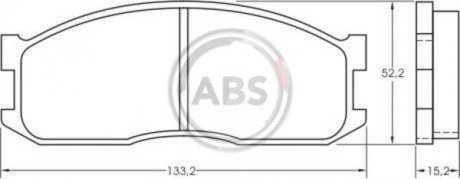 Комплект тормозных колодок, дисковый тормоз A.B.S. 36642/1 (фото 1)