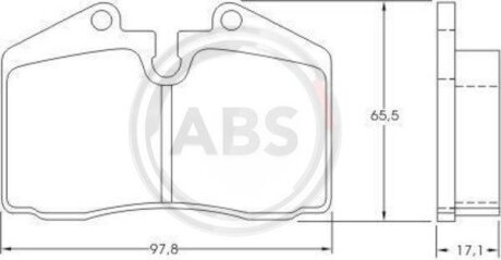 Гальмівні колодки, дискове гальмо (набір) A.B.S. 36662