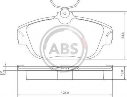 Тормозные колодки, дисковый тормоз (набор) A.B.S. 36710
