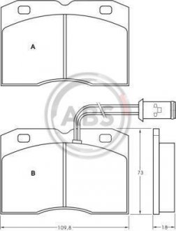 Тормозные колодки, дисковый тормоз (набор) A.B.S. 36840 (фото 1)