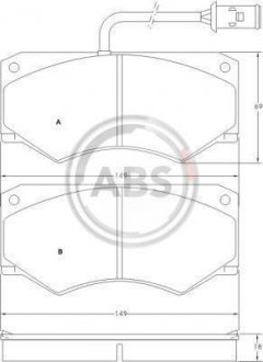 Тормозные колодки, дисковый тормоз (набор) A.B.S. 36842 (фото 1)