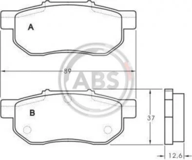 Гальмівні колодки, дискове гальмо (набір) A.B.S. 36870