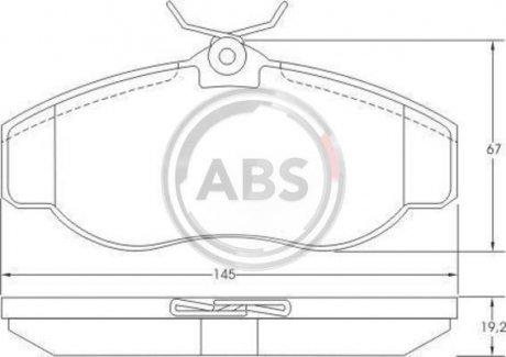 Комплект тормозных колодок, дисковый тормоз A.B.S. 36941 (фото 1)