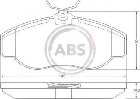 Гальмівні колодки, дискове гальмо (набір) A.B.S. 36941