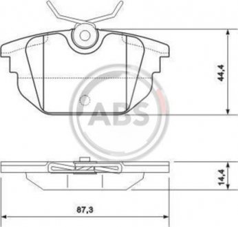 Тормозные колодки, дисковый тормоз (набор) A.B.S. 37123 (фото 1)