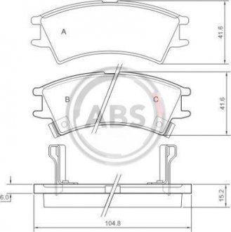 Тормозные колодки дисковые (1 к-т) A.B.S. 37126