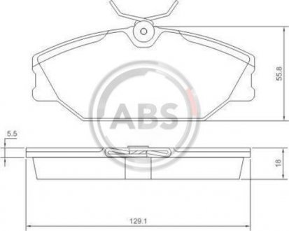 Комплект тормозных колодок, дисковый тормоз A.B.S. 37138