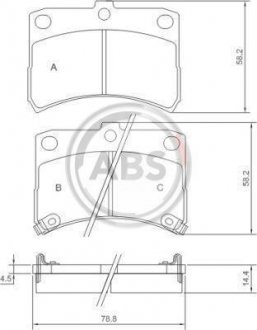 Тормозные колодки, дисковый тормоз (набор) A.B.S. 37168 (фото 1)