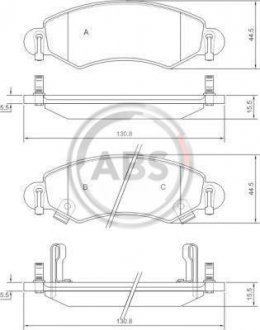 Гальмівні колодки дискові (1 к-т) A.B.S. 37249 (фото 1)