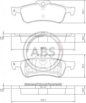 Тормозные колодки, дисковые.) A.B.S. 37305