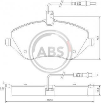 Комплект тормозных колодок, дисковый тормоз A.B.S. 37431