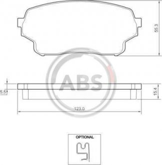 Колодки перед.гальм. Suzuki Grand Vitara 1.9 DDiS 05- A.B.S. 37503 (фото 1)