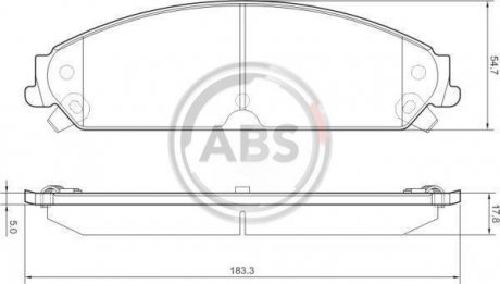 Гальмівні колодки, дискове гальмо (набір) A.B.S. 37511