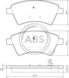 Комплект тормозных колодок, дисковый тормоз A.B.S. A.B.S. 37532 (фото 1)
