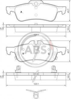 Гальмівні колодки, дискове гальмо (набір) A.B.S. 37579 (фото 1)