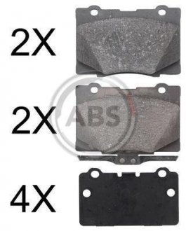 Тормозные колодки, дисковый тормоз (набор) A.B.S. 37600
