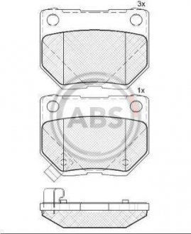 Тормозные колодки, дисковый тормоз (набор) A.B.S. 37661 (фото 1)