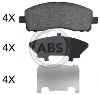 Тормозные колодки, дисковый тормоз (набор) A.B.S. 37770 (фото 1)