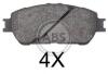 Тормозные колодки, дисковый тормоз (набор) A.B.S. 37822 (фото 1)