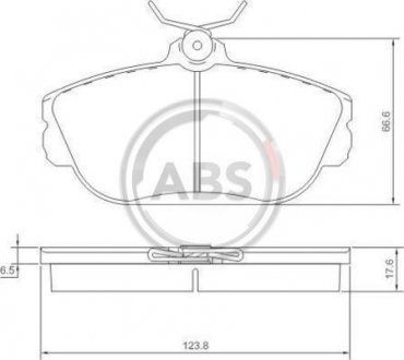 Тормозные колодки, дисковый тормоз (набор) A.B.S. 38601 (фото 1)