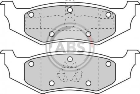 Тормозные колодки, дисковый тормоз (набор) A.B.S. 38641 (фото 1)