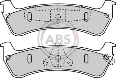 Тормозные колодки, дисковый тормоз (набор) A.B.S. 38667 (фото 1)