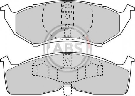 Тормозные колодки, дисковый тормоз (набор) A.B.S. 38730